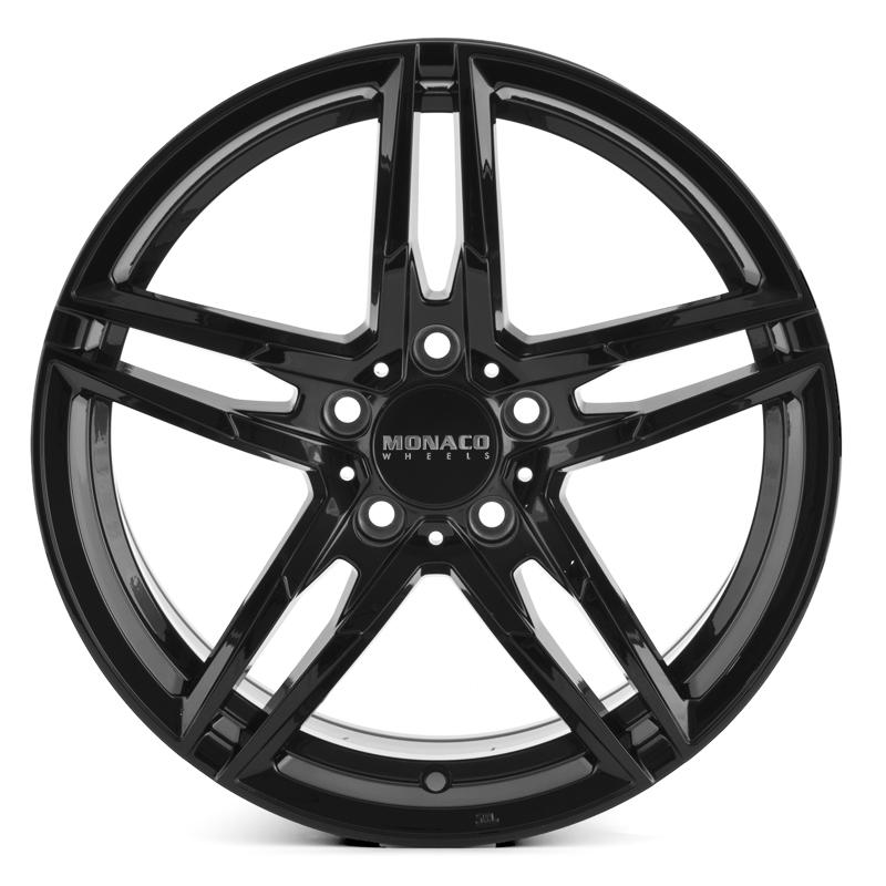 MONACO WHEELS GP1 GLOSS BLACK 8x18 5/112 ET35 CB66.5