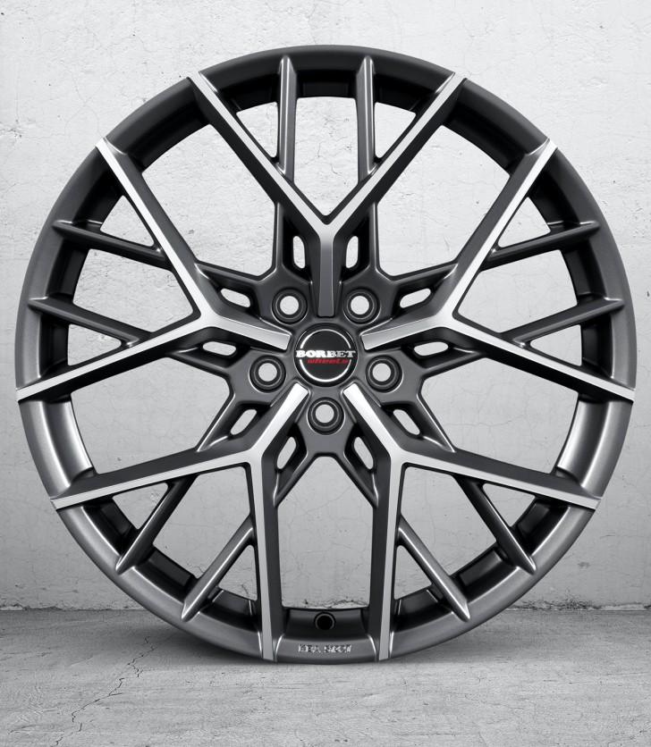 BORBET BY DULL TITANIUM POLISHED 8.5x21 5/120 ET35 CB72.5