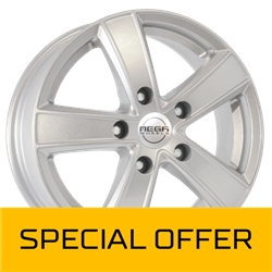 MEGA WHEELS HERCULES 5 SILVER 6.5x16 5/98 ET35 CB58.1