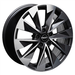 MEGA WHEELS ZENITH FF ANTHRACITE GREY FRONT POLISHED 9x21 5/112 ET42 CB57.1