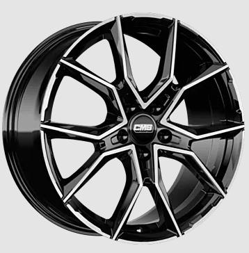 CMS C33 GLOSS BLACK POLISHED 8.5x20 5/112 ET40 CB66.4