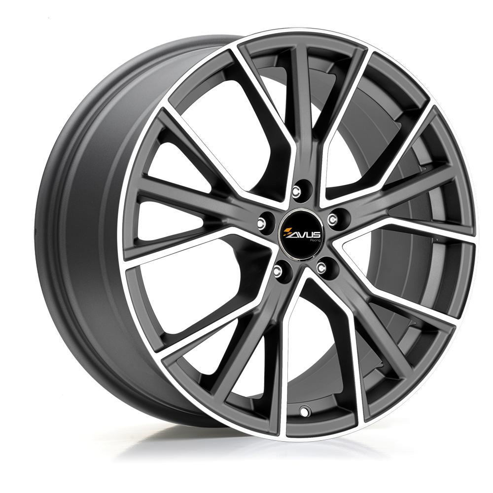 AVUS AF18 DULL ANTHRACITE POLISH 8.5x19 5/112 ET40 CB66.4