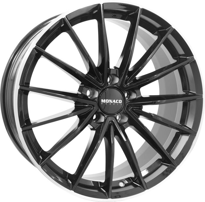 MONACO WHEELS GP14 BLACK LIP POL 8x19 5/112 ET45 CB66.6