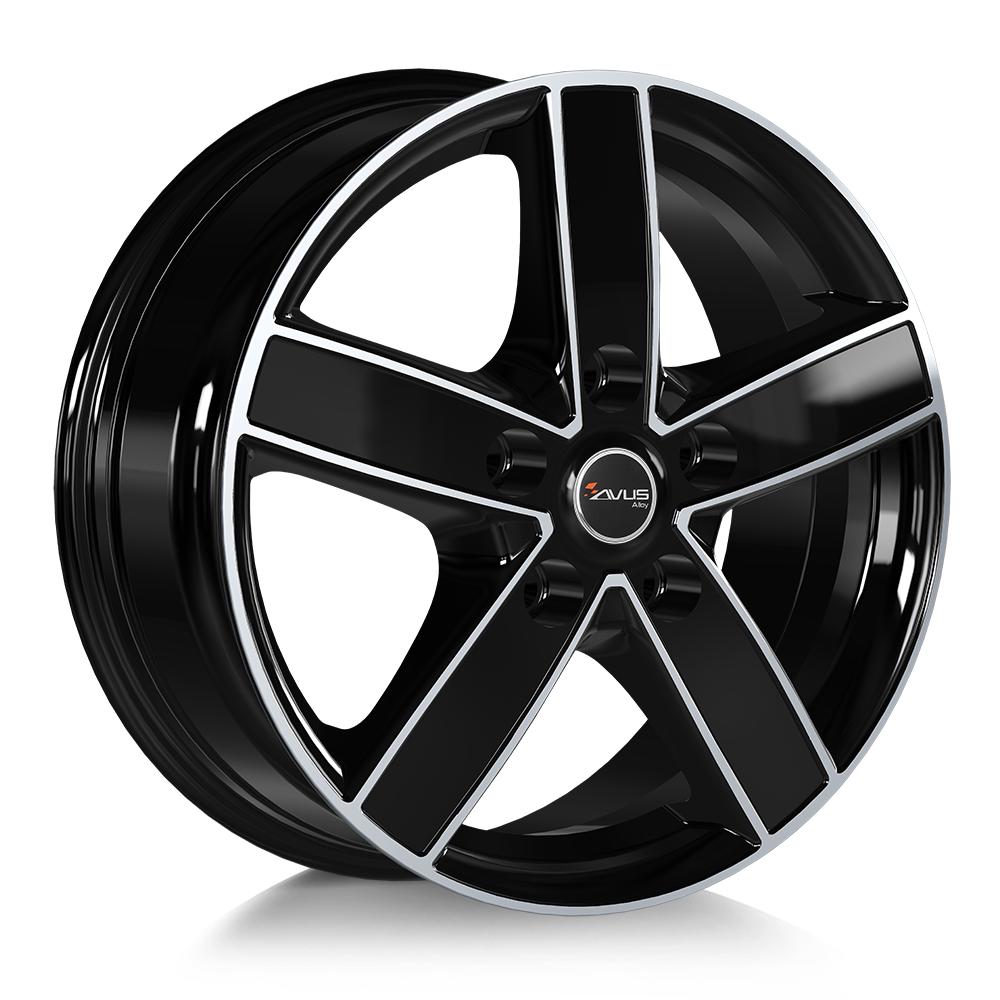 AVUS AC-V51 BLACK POLISHED 6.5x16 5/118 ET62 CB71.1