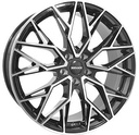 MONACO WHEELS GP15 BLACK POLISHED 8x18 5/112 ET35 CB66.5