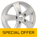 MEGA WHEELS HERCULES 5 SILVER 6.5x16 5/130 ET61 CB78.1