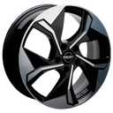 MEGA WHEELS TRITON BLACK FRONT POLISHED 8.5x19 5/108 ET53 CB63.3